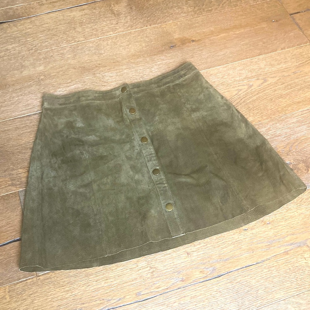 Suede skirt